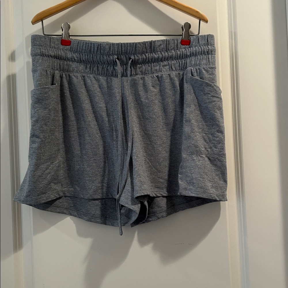 Zobha High Waisted drawstring shorts wide elastic waistband wide leg Pockets XL